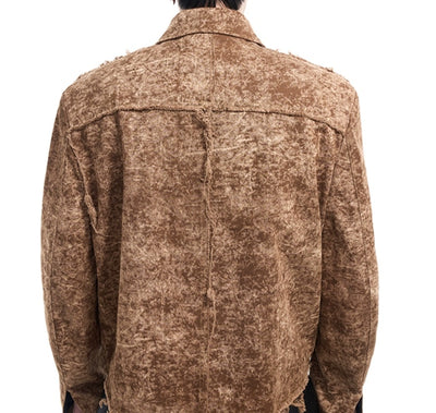 Chaqueta Denim Vintage Desgastada con Bordes Rotos - Image 20