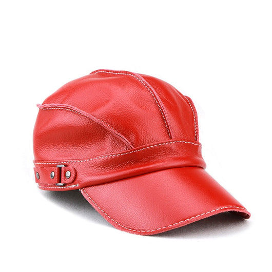 Gorra de Béisbol Unisex Cuero Genuino Estilo Coreano para Otoño e Invierno - Image 15