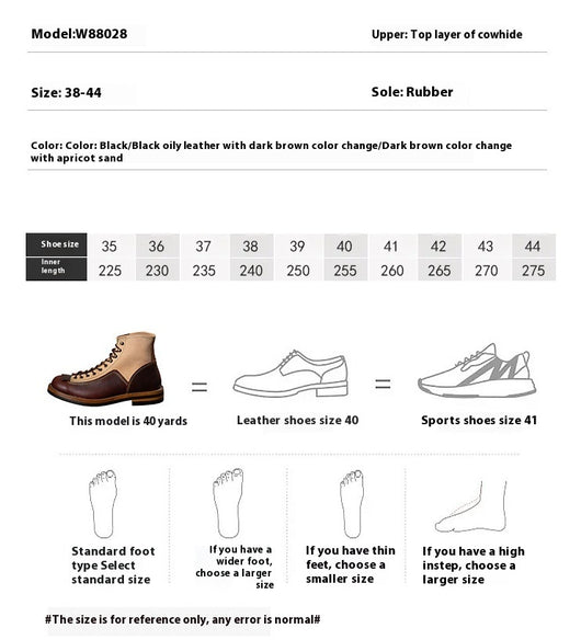 Botas de Motocicleta Estilo Retro Americano para Hombre - Image 8