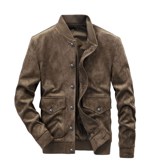 Chaqueta de Gamuza Terciopelada Slim Fit para Hombre