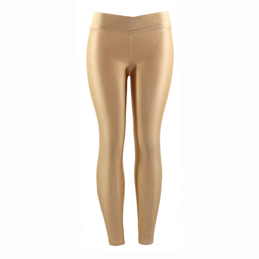 Pantalones Capri Elásticos Talle Bajo Brillante en Colores Neón para Mujer - Image 9
