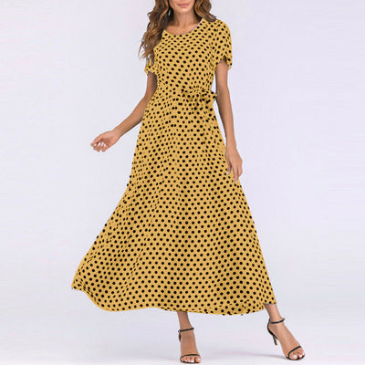 Vestido con Estampado de Lunares y Cintura Elástica - Image 23