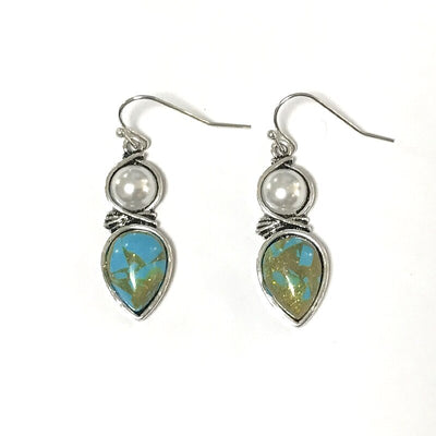 Aretes étnicos vintage con piedra azul en forma de gota - Image 6