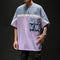 Blusa con Mangas Caídas y Bloques de Color