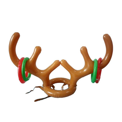 Juego Inflable de Sombreros con Astas de Reno y Anillos para Navidad - Image 2