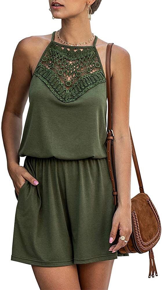 Jumpsuit con Paneles de Encaje Elegante