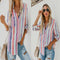 Camisa Manga Larga a Rayas de Colores