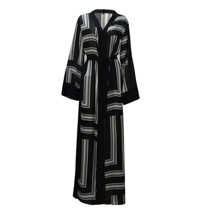 Cardigan Robe Holgado con Encaje Estilo Musulmán para Mujer - Image 15