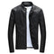 Chaqueta de Cuero para Hombre con Forro Polar