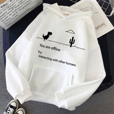 Sudadera con Capucha Estampado Dinosaurio