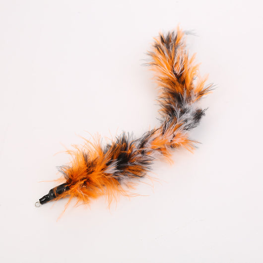 8-piece cat toy set with a telescopic wand, plush fish, plush mouse, feather toy, crinkle balls, and cage ball. - Image 4