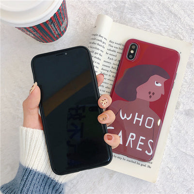 Funda para Celular Han Feng Rojo Vino Personalidad Chica - Image 3