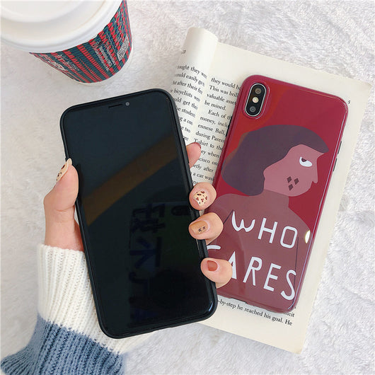 Funda para Celular Han Feng Rojo Vino Personalidad Chica - Image 3