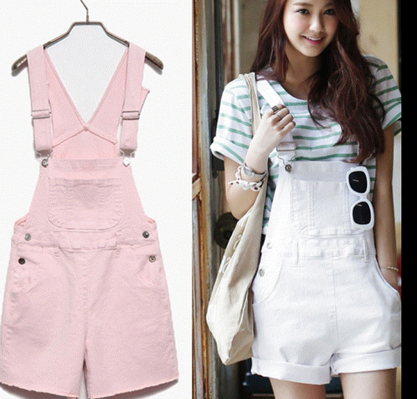 Overol Denim Colorido para Mujer - Jumpsuit de Tirantes