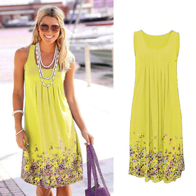 Vestido Floral Suelto sin Mangas para Verano - Casual y Cómodo - Image 10