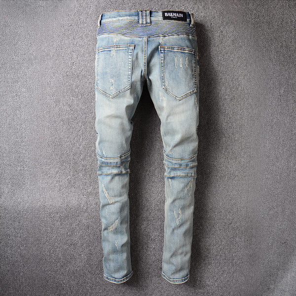 Jeans Biker Rotos con Estilo
