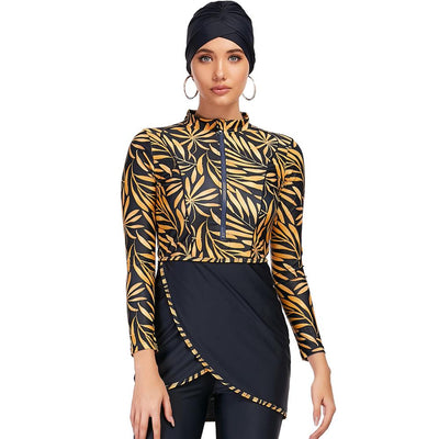 Traje de Baño Burkini con Cierre - Modesto y Versátil para Mujer - Image 3