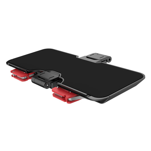 Black ipega mobile phone game controller with red trigger buttons attached to a smartphone playing a battle royale game. - Image 7