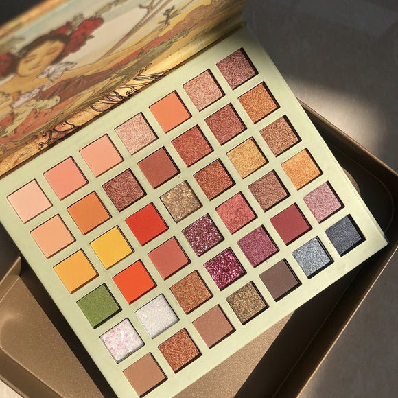 Paleta de Sombras de Ojos en Tonos Oro Rosado