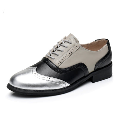Zapatos de Combinación de Colores Estilo Británico - Image 7