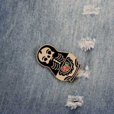 Broche Totem de Calavera Creativa - Muñeca Caricatura - Image 5
