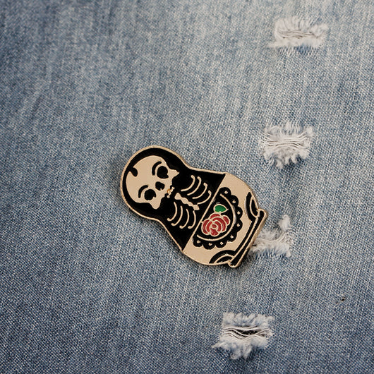 Broche Totem de Calavera Creativa - Muñeca Caricatura - Image 5