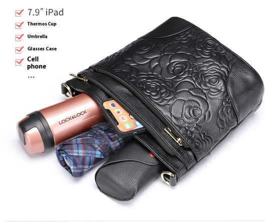Bolso de Cuero Genuino para Mujer - Cartera Casual Tipo Mensajero - Image 16