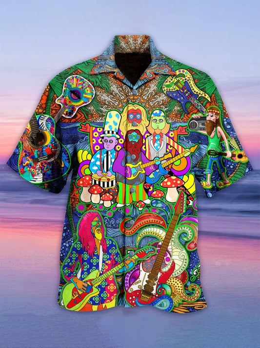 Camisa Estampada de Verano para Hombre - Comodidad y Estilo Casual - Image 2