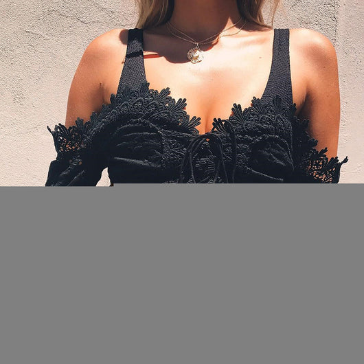 Top Corset de Encaje con Cordones y Bordados Elegantes - Image 3
