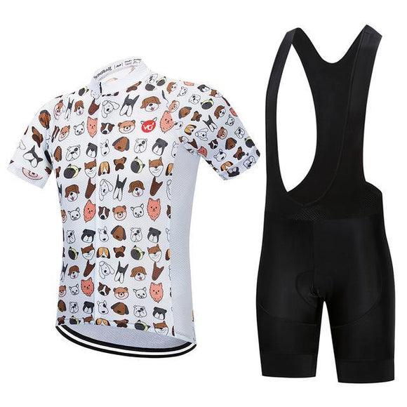 Conjunto de Ciclismo Estampado Perros