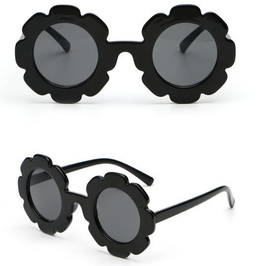 Gafas de sol infantiles marco redondo con flores - Diseño personalizado para niñas - Image 3