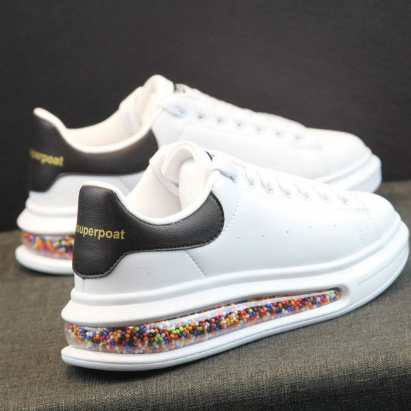 Zapatillas Deportivas Air Cushion Blancas para Parejas - Comodidad Casual Otoño
