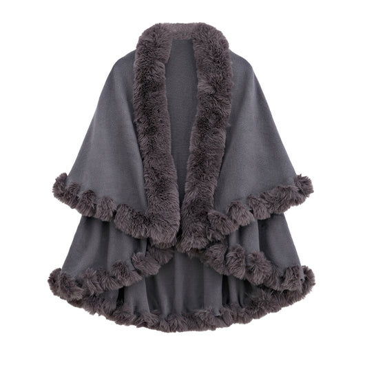 Capa y Chal de Doble Capa con Cuello de Conejo para Otoño e Invierno - Image 10