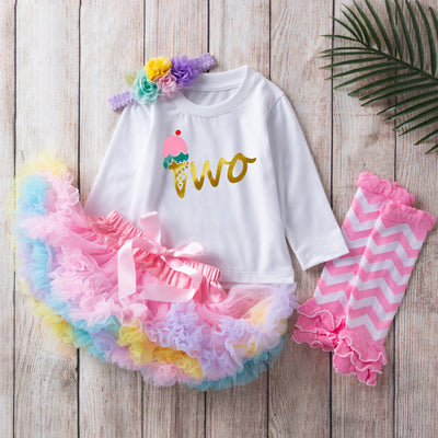 Conjunto de Falda Esponjosa Rosa y Calcetines a Juego - Image 13
