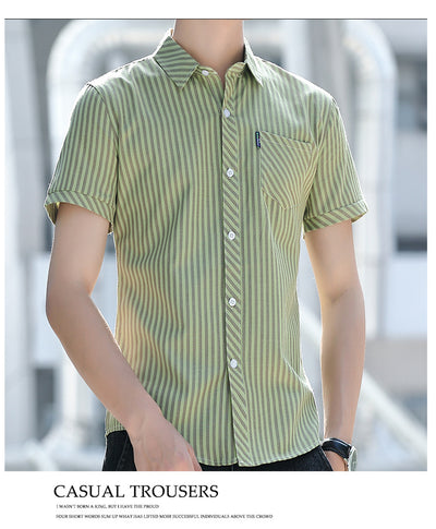 Camisa de Verano para Hombre a Rayas Resistente a Arrugas - Image 19