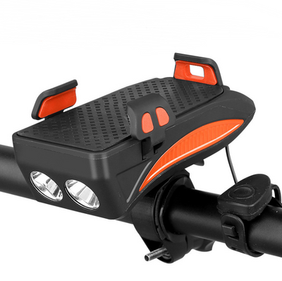 Soporte Multifuncional para Celular en Bicicleta con Cargador, Luz LED y Timbre - Image 16