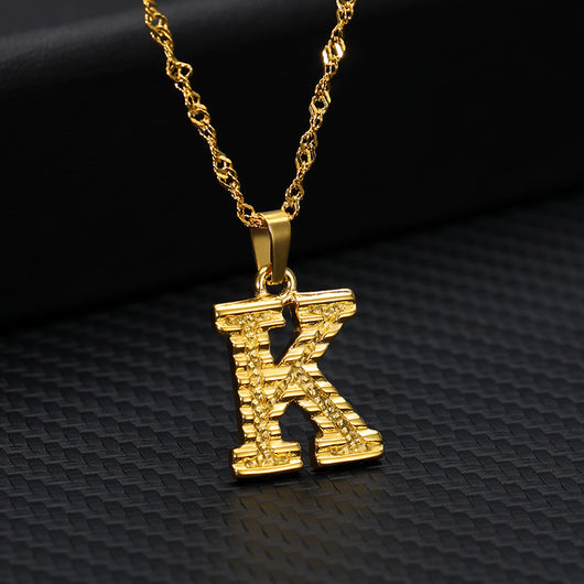 Collar con Colgante de 26 Letras Chapado en Oro - Image 13