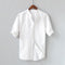 Camisa de Algodón y Lino Transpirable con Botones
