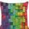 Funda de almohada lino con patrón geométrico colorido para sofá y auto
