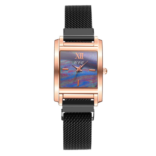 Reloj de Cuarzo Elegante Oro Rosa con Esfera Cuadrada Versátil - Image 13