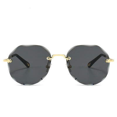 Gafas de Sol Poligonales para Mujer sin Montura con Detalles Metálicos - Image 2