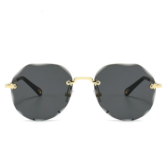Gafas de Sol Poligonales para Mujer sin Montura con Detalles Metálicos - Image 2