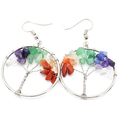Pendientes Árbol de los Deseos con Cristales Naturales