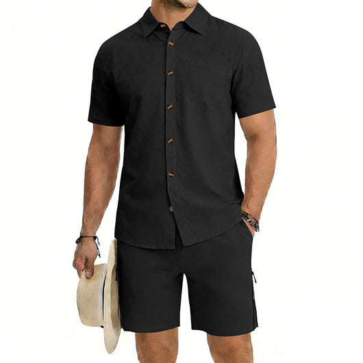 Conjunto de Dos Piezas: Camisa Manga Corta y Shorts con Cordón - Image 6