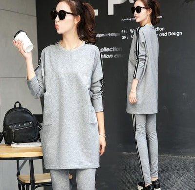 Conjunto Deportivo Casual Talla Grande Estilo Coreano para Mujer - Image 9