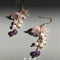 Women's Sterling Silver Plated Needle Resin Lily of the Valley Flower Earrings
