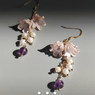 Aretes de Plata Esterlina con Flor Linglan y Resina - Diseño Elegante - Image 5