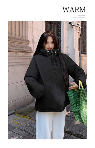 Chaqueta Acolchada Impermeable con Capucha y Doble Cierre para Mujer - Image 13