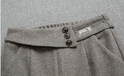 Pantalones de Lana Espiga para Mujer - Otoño e Invierno - Image 10