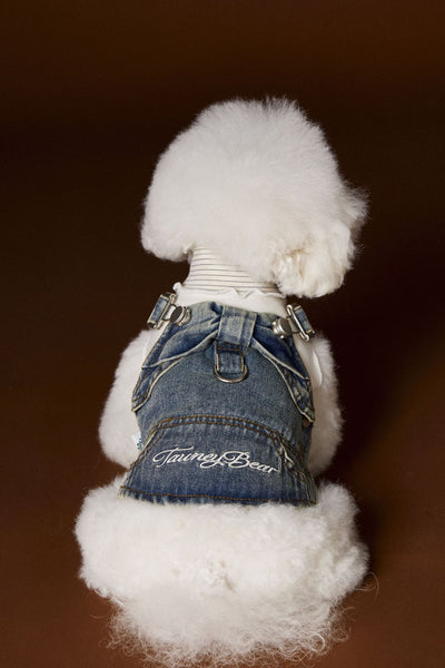 Falda Denim Tipo Peto sin Mangas para Perros Pequeños y Medianos - Image 10